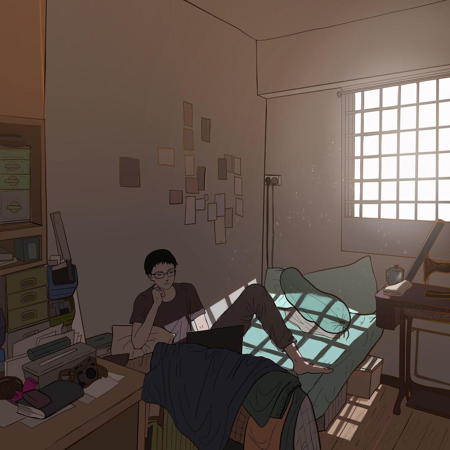 Loners in COVID — private lockdown interior
